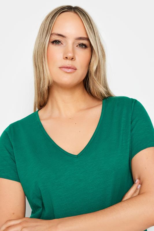 LTS Tall Womens Green V-Neck T-Shirt | Long Tall Sally 4