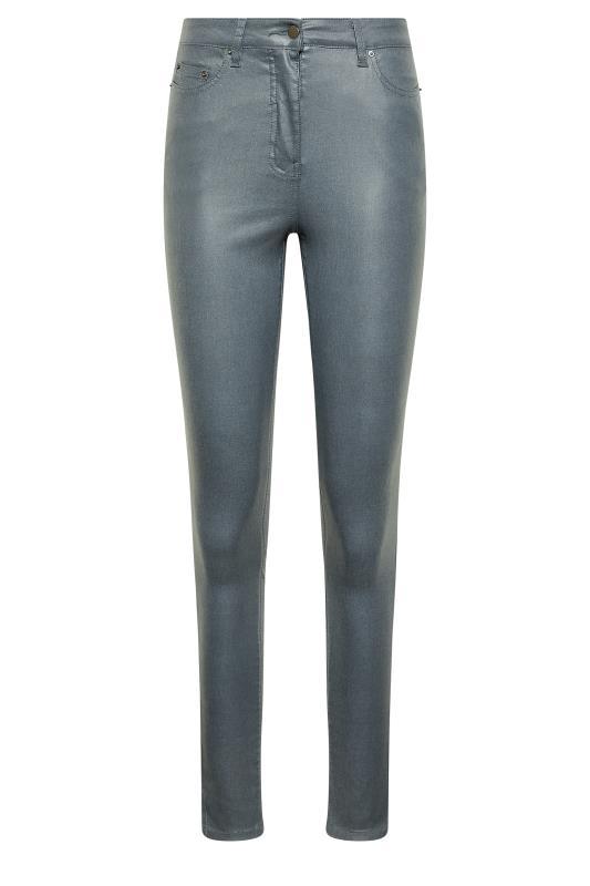 LTS Tall Women's Blue Coated AVA Skinny Jeans | Long Tall Sally  4