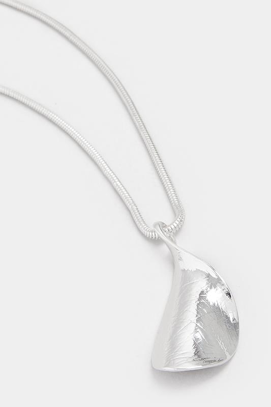 Silver Tone Twisted Pendant Necklace | Yours Clothing 3