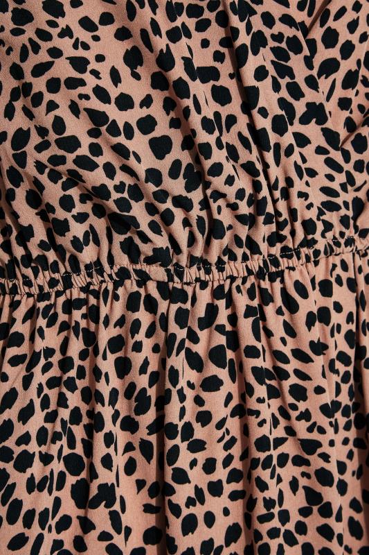 LTS Tall Women's Blush Pink Dalmatian Print Tie Sleeve Midi Dress ...