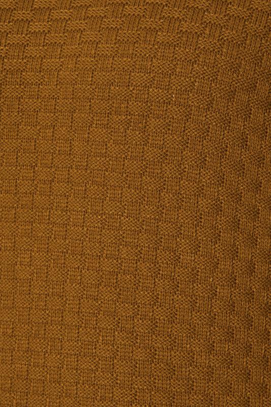 BadRhino Big & Tall Brown Textured Crew Neck Knitted Jumper | BadRhino 7