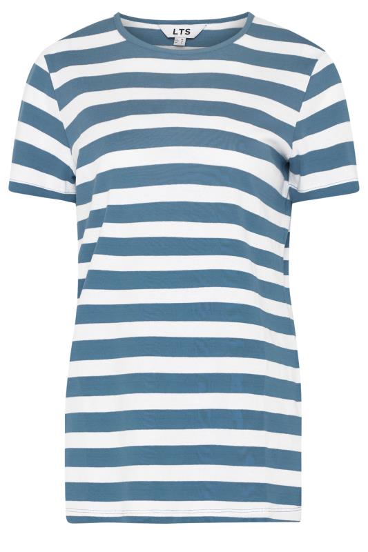 LTS Tall Blue Short Sleeve Striped Top | Long Tall Sally 5