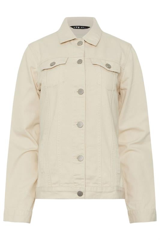 LTS Tall Ivory White Denim Jacket | Long Tall Sally  1