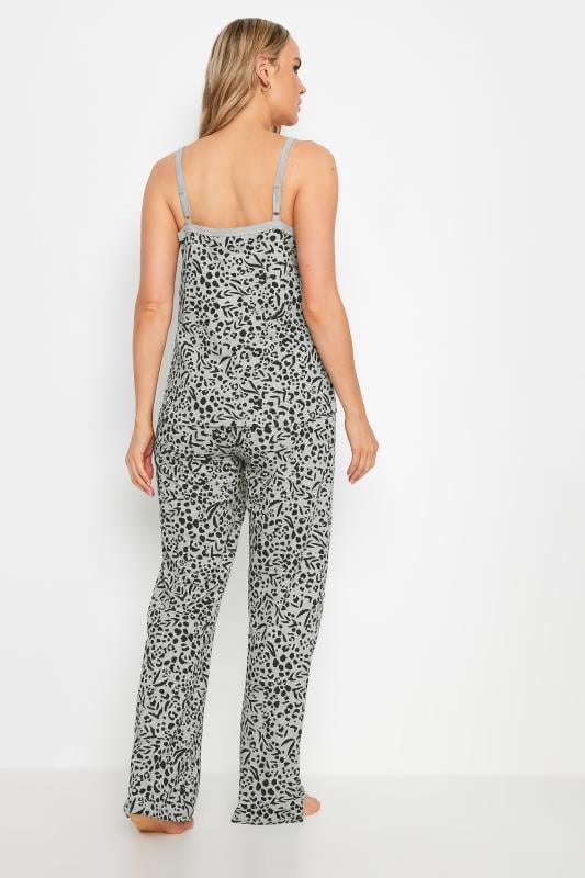 LTS Tall Grey Animal Print Wide Leg Pyjama Set | Long Tall Sally 3