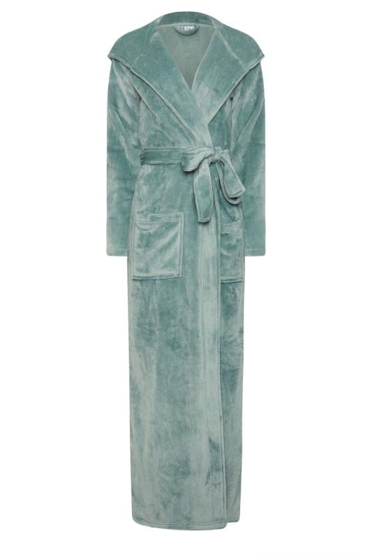 LTS Tall Mint Green Hooded Maxi Dressing Gown | Long Tall Sally 5