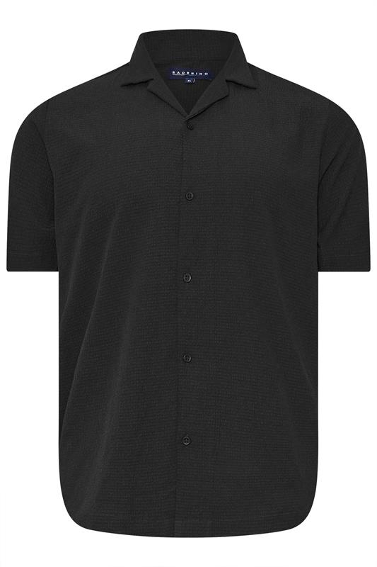 BadRhino Big & Tall Black Seersucker Shirt | BadRhino 6