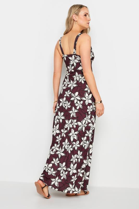 LTS Tall Women's Wine Red Floral Print Maxi Dress | Long Tall Sally 3