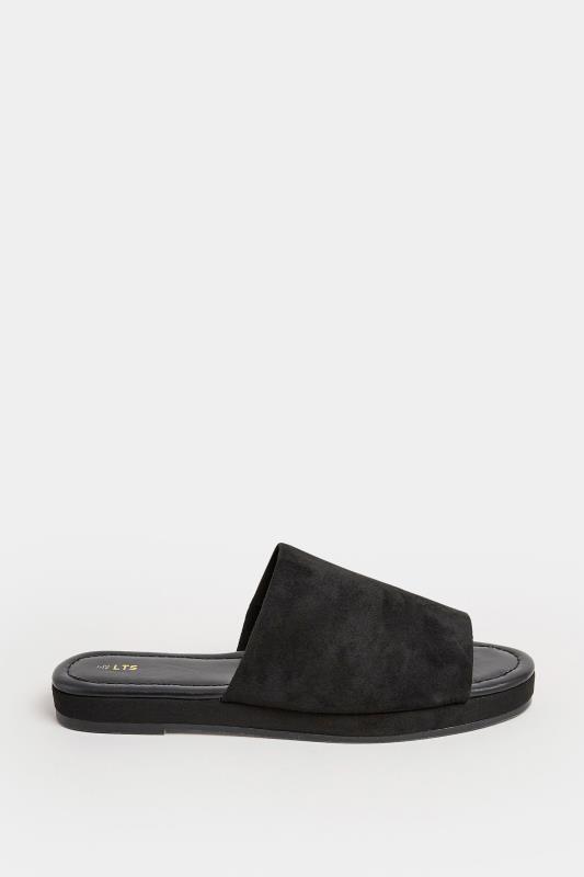 LTS Black Suede Mule Sandals In Standard Fit | Long Tall Sally  3