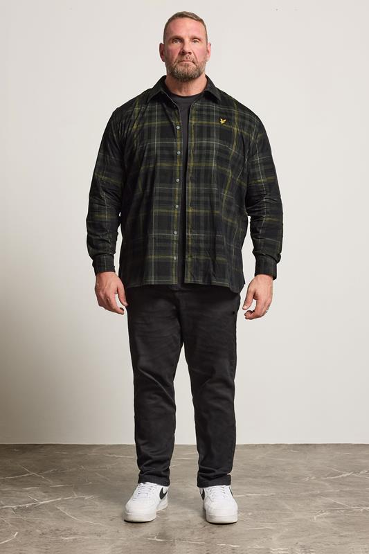 LYLE & SCOTT Big & Tall Black Check Shirt | BadRhino 2