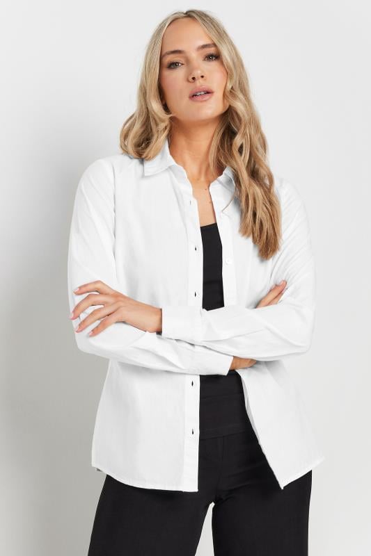 Tall Women's LTS White Cotton Shirt | Long Tall Sally  1