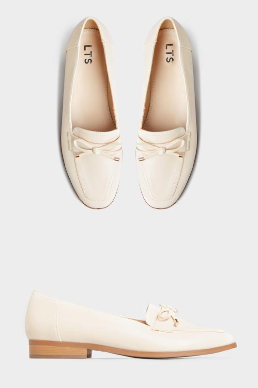 LTS White Bow Trim Loafers In Standard Fit | Long Tall Sally 2