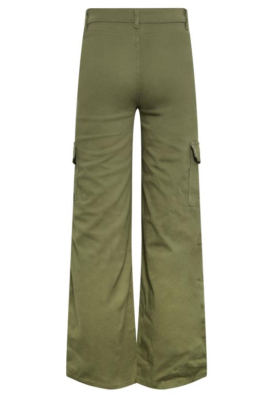 LTS Tall Khaki Green Utility Cargo Trousers | Long Tall Sally 6