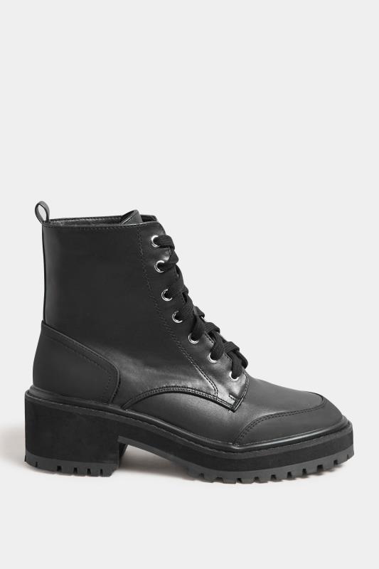 LTS Black Chunky Ankle Boots In Standard Fit | Long Tall Sally 3