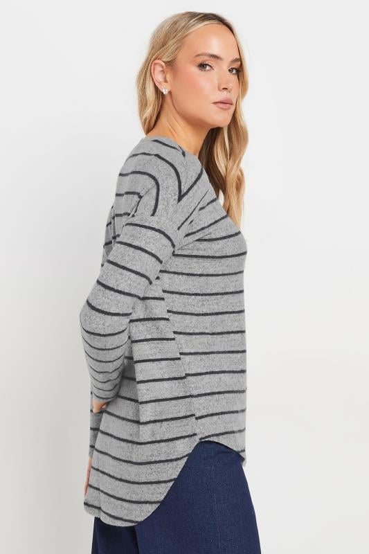 LTS Tall Women's Grey Stripe Soft Touch Top | Long Tall Sally 3