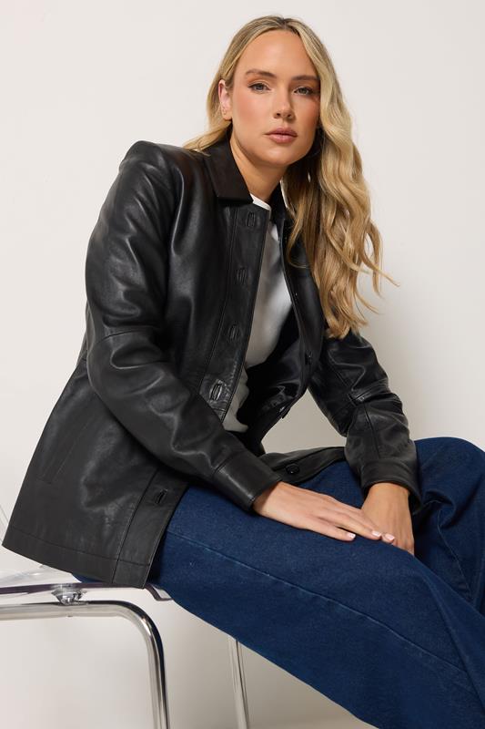  LTS PREMIUM Tall Black Leather Jacket