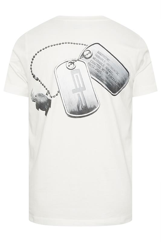 BadRhino Big & Tall Off-White Military Dog Tag Graphic T-Shirt | BadRhino 8
