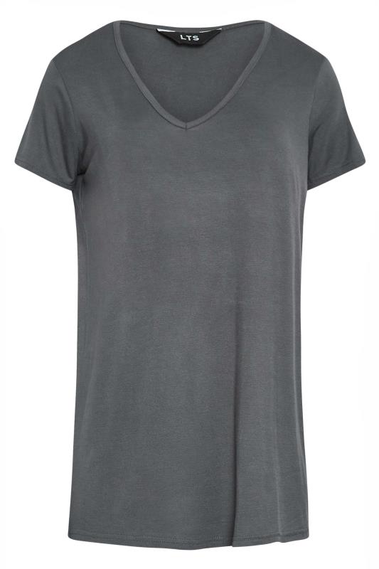 LTS Tall Women's Light Grey V-Neck T-Shirt | Long Tall Sally
