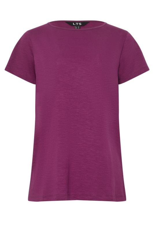 LTS Tall Dark Purple Short Sleeve Cotton T-Shirt | Long Tall Sally 5