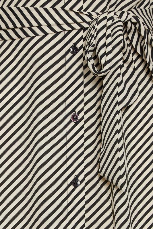 LTS Tall Women's Black Stripe Print Midi Shirt Dress | Long Tall Sally 5