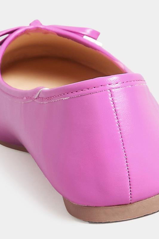 Pink Ballerina Pumps In Wide E Fit & Extra Wide EEE Fit | Yours Clothing 4