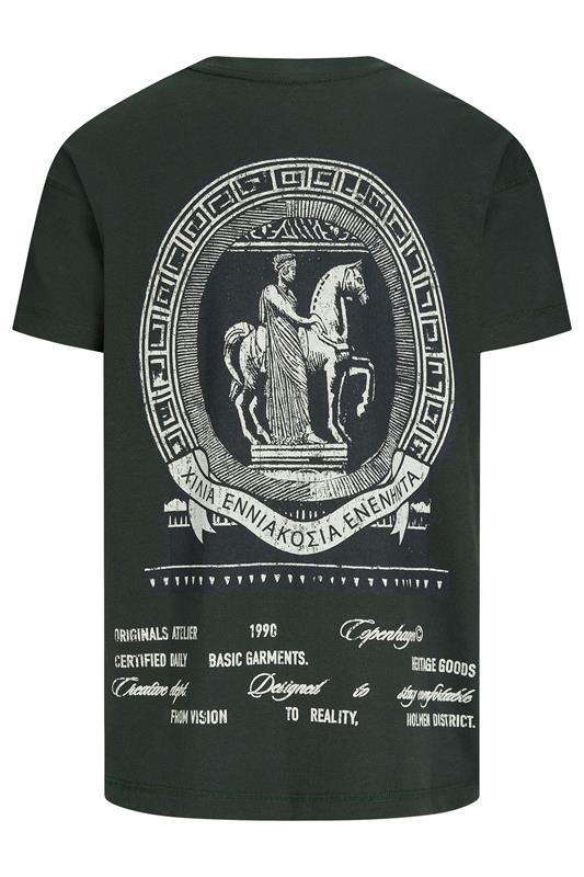JACK & JONES Big & Tall Green Back Print T-Shirt | BadRhino 2