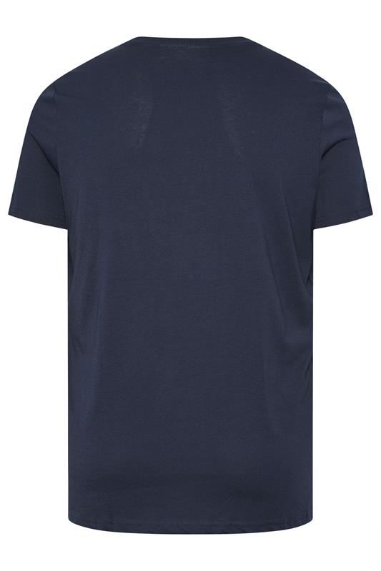 BEN SHERMAN Big & Tall Navy Blue Signature Target Printed T-Shirt | BadRhino 2