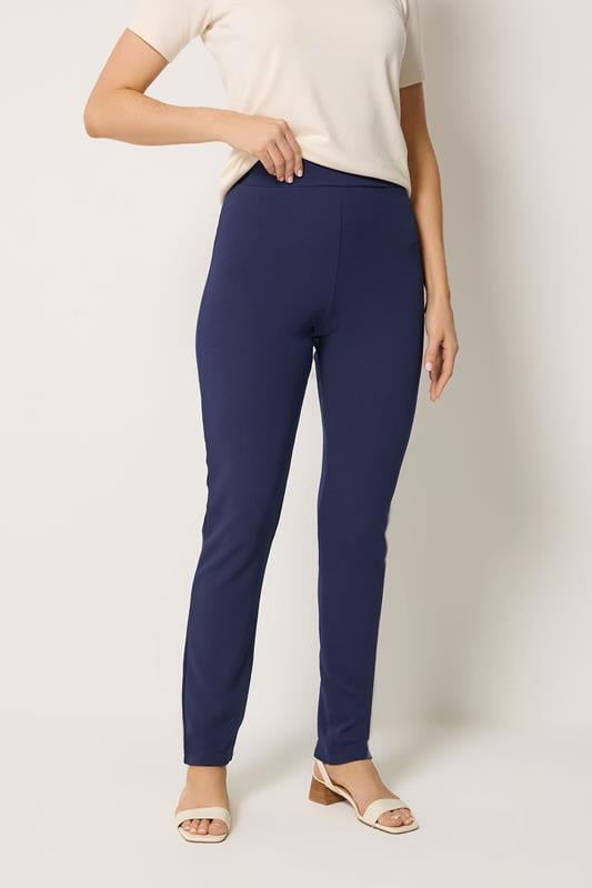 LTS Tall Navy Blue Slim Leg Trousers | Long Tall Sally 1