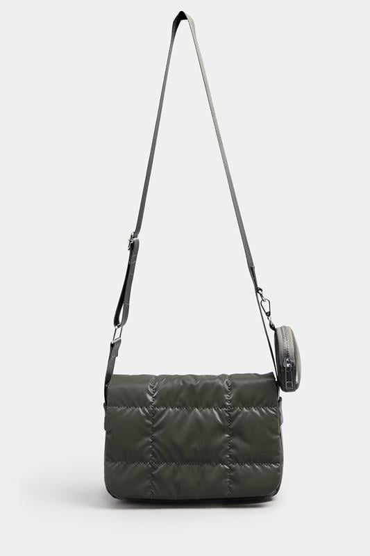 Yours Khaki Green Quilted Cross Body Bag