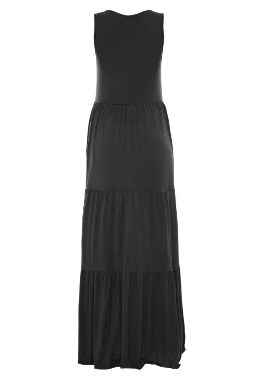 LTS Maternity Black Tiered Maxi Dress | Long Tall Sally 6