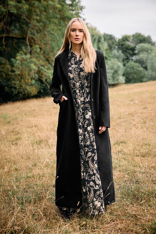 Tall  LTS Tall Black Formal Maxi Coat