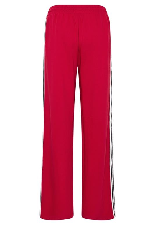 LTS Tall Women's Red Side Tape Wide Leg Joggers | Long Tall Sally 7