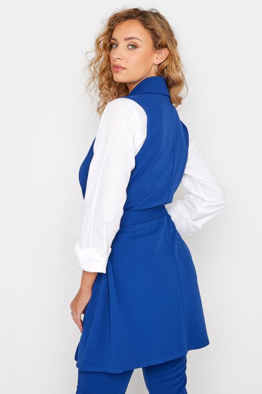 LTS Tall Women's Cobalt Blue Sleeveless Scuba Blazer | Long Tall Sally 3