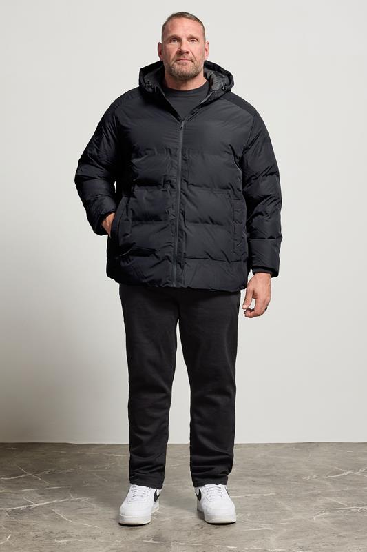 JACK & JONES Big & Tall Black Puffer Jacket | BadRhino 2