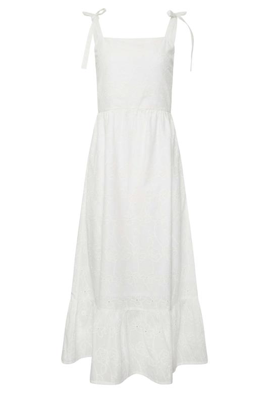 LTS Tall White Floral Broderie Anglaise Midaxi Sundress | Long Tall Sally 6