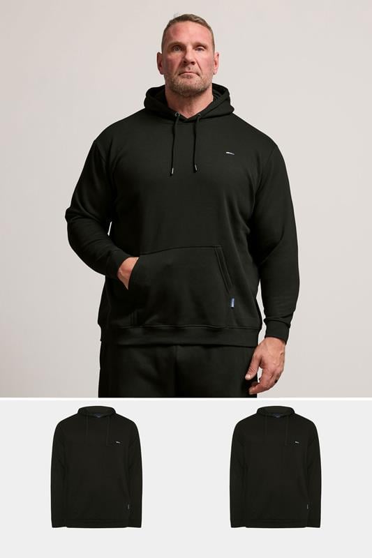 BadRhino Big & Tall 2 PACK Black Core Hoodies