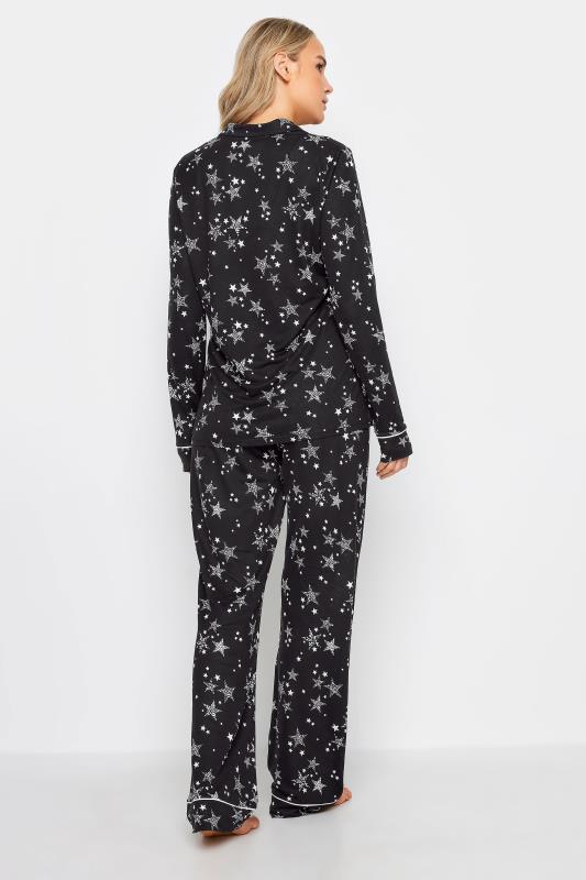 LTS Tall Black Animal Star Print Pyjama Set | Long Tall Sally 3