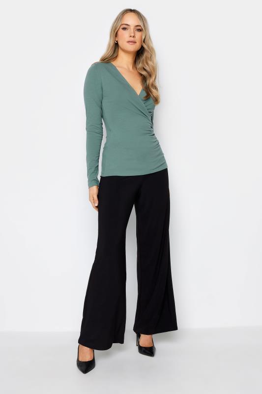 LTS Tall Women's Sage Green Wrap Top | Long Tall Sally 2