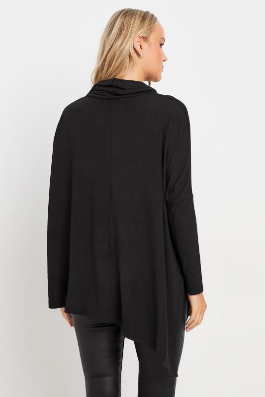 LTS Tall Women's Black Hanky Hem Top | Long Tall Sally 3