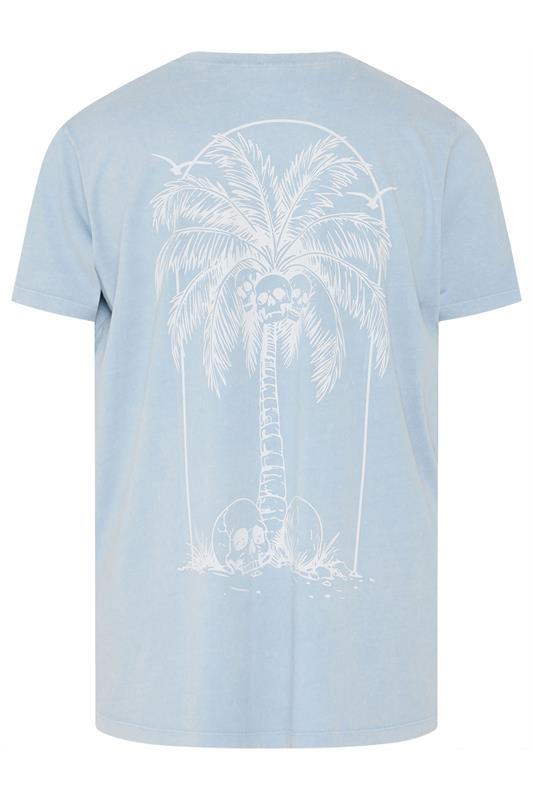 BadRhino Big & Tall Light Blue Acid Wash Graphic T-Shirt | BadRhino 7