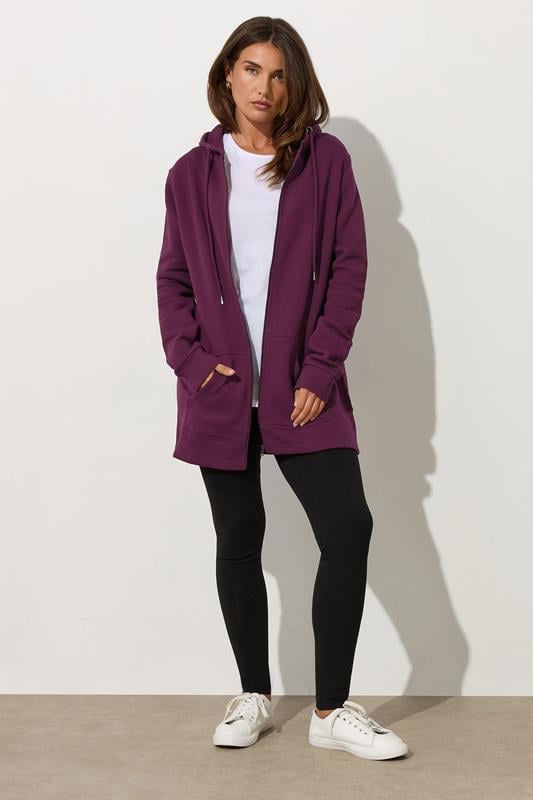 LTS Tall Women's Purple Longline Hoodie  Long Tall Sally  2