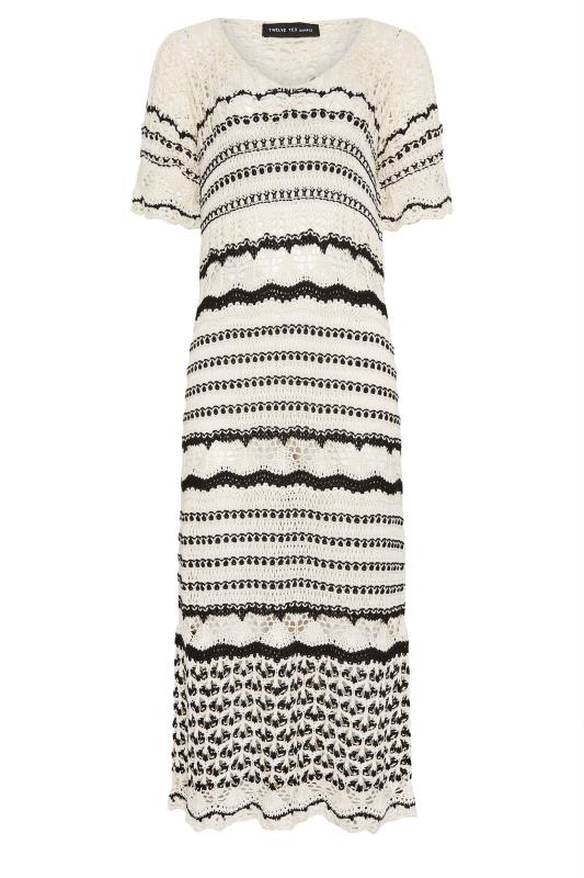LTS Tall Women's White Crochet Midi Beach Dress | Long Tall Sally 6