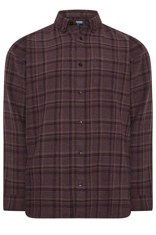 BadRhino Big & Tall Burgundy Red Check Long Sleeve Shirt | BadRhino 5