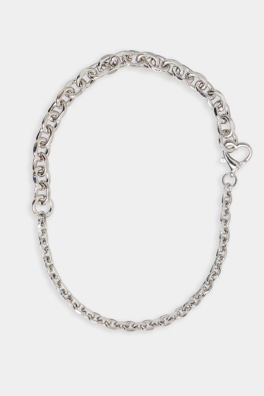 Silver Tone Heart Clasp Chunky Chain Necklace | Yours Clothing  2