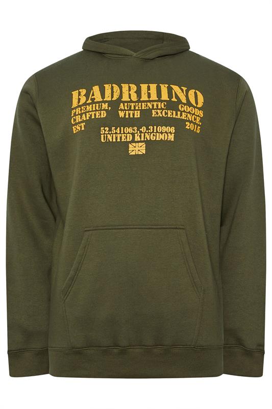 BadRhino Big & Tall Khaki Green Military Print Hoodie | BadRhino 6