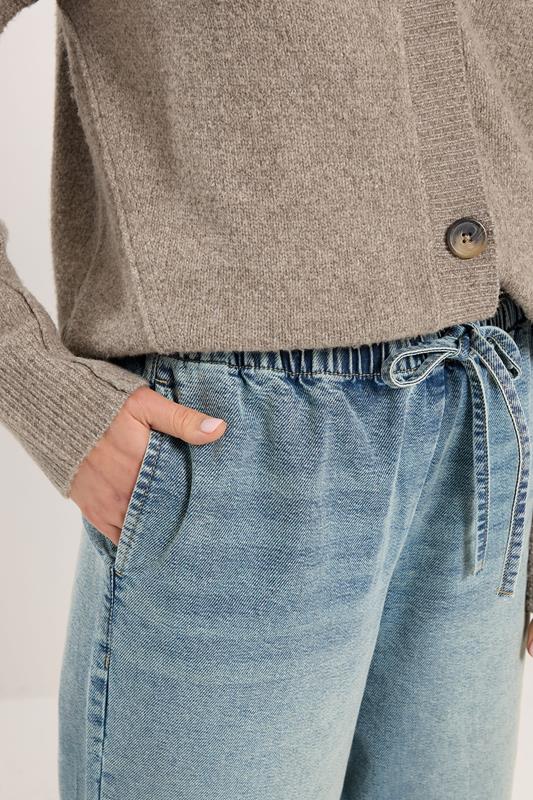 LTS Tall Women's Blue Mid Wash Wide Leg Jeans | Long Tall Sally 5