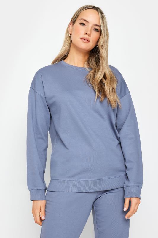 LTS Tall Women's Pale Blue Long Sleeve Sweatshirt | Long Tall Sally  1
