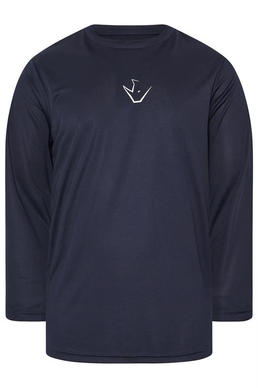 IronRhino Big & Tall Navy Blue Performance Long Sleeve T-Shirt | BadRhino 5