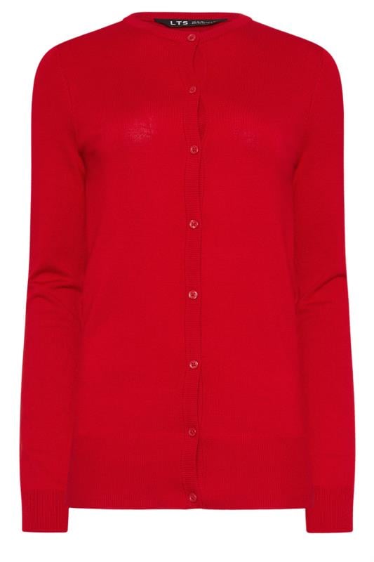 LTS Tall Red Button Down Knit Cardigan Long Tall Sally