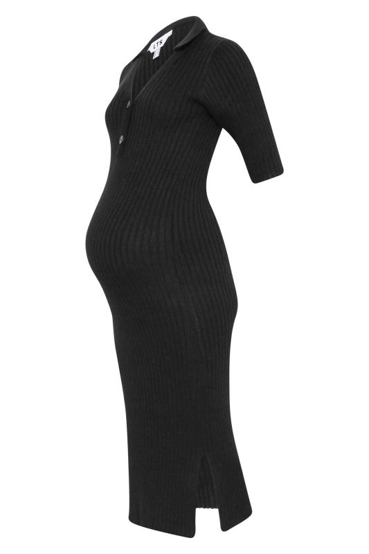 LTS Tall Women's Maternity Black Knitted Midaxi Dress | Long Tall Sally  6