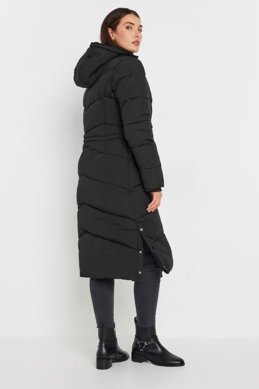 LTS Tall Women's Black Borg Hooded Padded Coat | Long Tall Sally  3